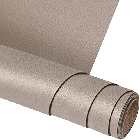 Leder Patch Selbstklebend 150 X 40 cm, Leder Reparatur Patch PU Lederreparaturband für Sofas, Handtaschen, Jacken, Autositze, Möbel Reparatur und Renovierung, Taupe Braun