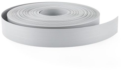 Quest Sichtschutzstreifen 47 mm Hart-PVC Doppelstabmatten - Grau, 50 m | Blickdichte Zaunblende für Gartenzaun & Balkon, 1200 g/m² formstabil, zum Einflechten ohne Befestigungsklammern, UV-beständig