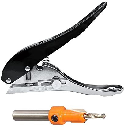 SM SunniMix Pinces Perforatrices Outil De Poinçonnage Robuste Pour Tissu Ceinture En Cuir Sac Plastique Papier, Peut Perforer 25 Feuilles De Papier En Même Temps, 10mm