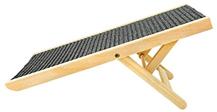 Rampa de Madera para Perros, Escalera para Mascotas, Ajuste de Altura Natural para Cama de Coche (Tamaño: Aprox. 70x35cm / 27.6x13.8in (M))