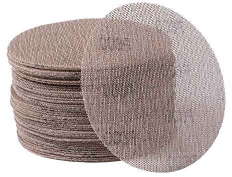 Lot de 50 disques abrasifs en maille de 125mm, grain 800, crochet et boucle, anti-poussière, anti-blocage, pour carrosserie, bois, cloison sèche, métal