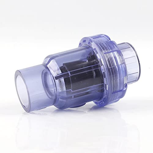 OURECO Clapet Anti-Retour Transparent Upvc, Pour Aquarium Tube Carré D'Irrigation Adaptateur de Tuyau D'Arrosage,Raccord de Tuyau D'Irrigation/40Mm