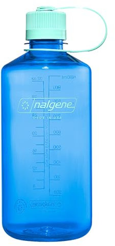 Nalgene Bottiglia d'acqua - Sustain Tritan leggero senza BPA, bottiglia infrangibile per zaino da viaggio, escursionismo, palestra, 907 ml, bocca stretta, blu fiordaliso, 32 oz