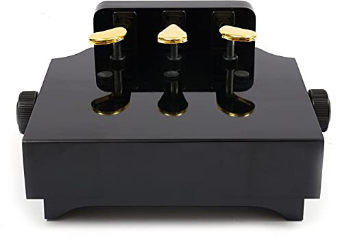 LANNADD Piano Pedal Extension Chair, Kinderklavier Pedal Extender Mit 3 Pedalen Einstellbares Klavierpedal, Kinderklavier Lehrmittel Zubehör Dämpferpedal für Sustain-Keyboard-Fußpedal Schwarz