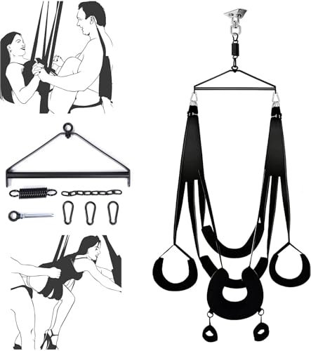HeYie BDSM Love Swing Balançoire Sexuelle for Le Plafond Ensemble de Bondage Love Swing Sex Swing Balançoire Sexuelle for Couples avec Sexe extrême Balançoire de Porte Slave SM Set Ensemble BDSM