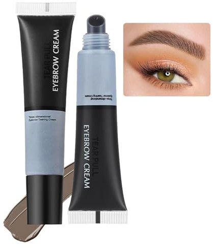 Peel Off Augenbrauen Gel - Wasserfest Langlebig Augenbrauenfarbe Gel Hoch Pigmentiert Augenbrauen Färben Gel - Schnelle Farbe 3D Make-Up Abziehbar Eyebrow Gel - Glatte Textur, Bis Zu 12 Stunden Lang