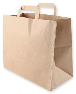 250 Stück NATUREStar Papiertragetasche Strong | Papier, braun, L: 25cm, B: 32cm, Seitenfalte: 17cm, Papiertragetasche, Papiertüten, Kraftpapiertüte