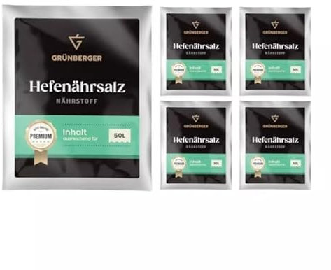 Hugbert Grünberger HEFENÄHRSALZ für die Weinherstellung Nährstoff Wein (5 Stück)