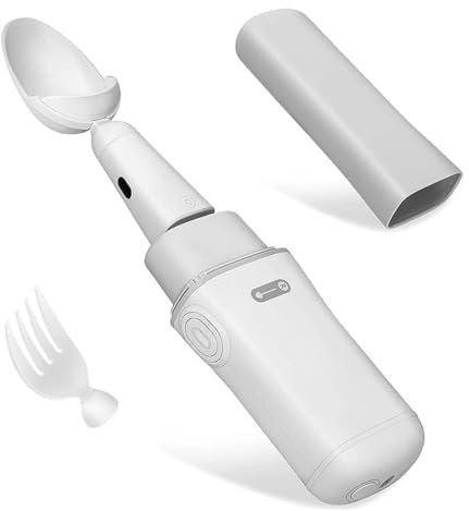 SXTYFBB Cuillère Parkinson pour Les tremblements des Mains, cuillère Parkinson pour Les tremblements des Mains, Couverts d'aide à l'arthrite, cuillère Intelligente Auto-stabilisatrice Automatique