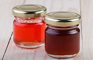 KWARE 100x 30ml Mini Jam Jars Including Gold Twist Off lids and Ideal for Samples, Breakfast portions, Wedding Favours and Gifts