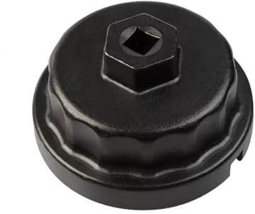 Crozgan 64.5mm 14 Flutes Oil Filter Wrench Cap Black Oil Filter Cap Removal Tool for Toyota Lexus Tundra Tacoma Highlander Camry 4 Runner RAV4