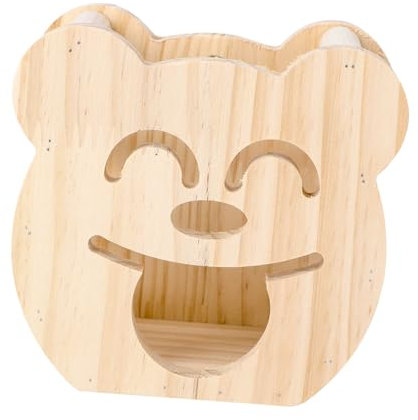 SEWOART Kaninchen Futtertrog Aus Holz Mit Glatten Kanten Für Sicheres Füttern Hält Gras Und Erde Sauber Großzügige Futtermenge