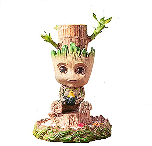ZOUTACHENG Pot de Fleurs Baby Groot Nid d'oiseau Modèle Saucy Plante Pot de Fleurs Mignon Pot de Plantes Vertes Ensemble de Pots divins Plante Verte pour Jardin Familial Terrasse Bureau Etc.
