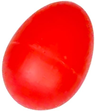 RiToEasysports Musikalischer Osterei-Pädagogischer Hand-Percussion-Shaker aus Kunststoff Zur Entwicklung der Koordination aus Kunststoff (Rot)