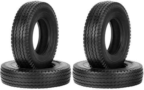 Ferngesteuerte Autoreifen Kompatibel Mit Tamiya Für Man Für King Für Hauler Für ACTROS Für Scania 1/14 RC Teile 4 Stück 19 Mm Gummireifen Sattelschlepper LKW Kipper