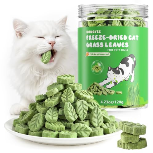 Katzengras Snack,120g Katzengras Sticks Gefriergetrocknet, Katzenminze Snacks, Snacks zur Zahnpflege und zur Beseitigung von Haarballen bei Katzen,cat Stick，Smit natürlichen Hühnerfleischzutaten