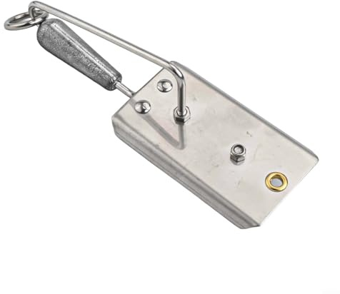 Planche de plongée à la traîne en acier inoxydable pour pêcheurs avec mécanisme rotatif et lames réglables pour un contrôle précis de la profondeur lors des sorties de pêche (2# 13 cm/86,8 g)