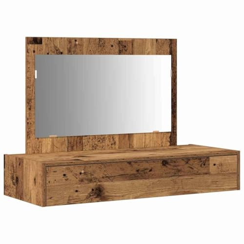 Mokuyary Tavolo da toilette marrone 100 x 40 x 70 cm in legno di ingegneria, tavolo da toeletta trucco per camera da letto -B 865215
