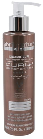 abril et nature - Lockencreme Naturlocken, Dinamic Curl Cream, Styling Creme, Für Lockiges & Welliges Haar, Anti Frizz & Hitzeschutz, Starker Halt, Haarkur ohne Ausspülen, 200 ml