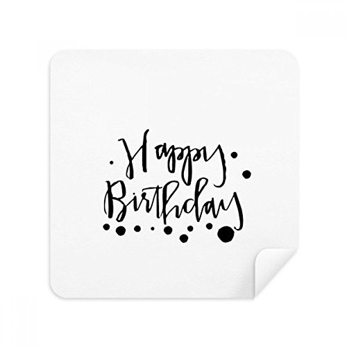 DIYthinker Happy Birthday Gifts Blessing Best Wishes Glasses Cleaning Cloth Phone Screen Cleaner Suede Fabric 2Pcs