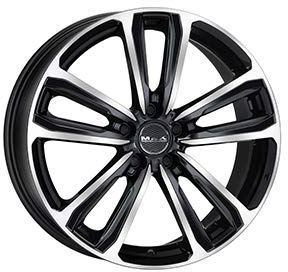 1 CERCHIO IN LEGA MAK MAGMA 7X18 5X100 ET43 C.B.72 BLACK MIRROR