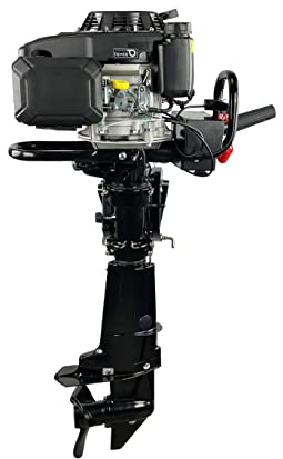 Grünwelt GW-225FER Aussenborder 9 PS 4-Takt 52 ccm Benzin-Bootsmotor Außenborder Außenbordmotor Schlauchboote Fischerboote Bootsmotor Angeln