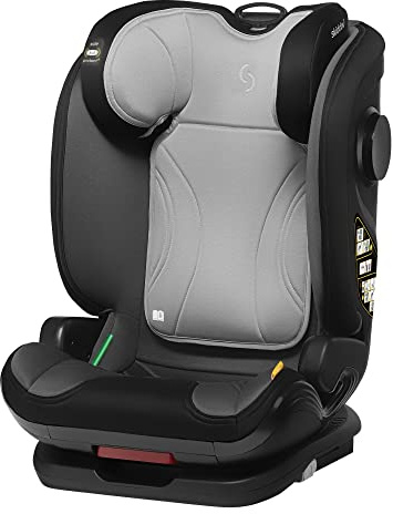 skiddoü Kindersitz Taby, Autositz Gruppe 2-3, Kindersitz 15-36 kg mit Isofix, Kindersitz ab 2 Jahre, Kinder Auto Sitz 100-150cm, 7-fach Höhenverstellbar, Rückenlehne 4-fach verstellbar, grau, 2010012