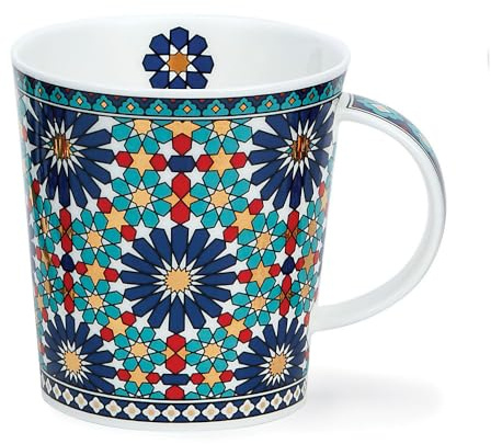 Dunoon Lommond Mug Tangier 0,32 l en porcelaine fine avec détails dorés 22 carats (bleu foncé)