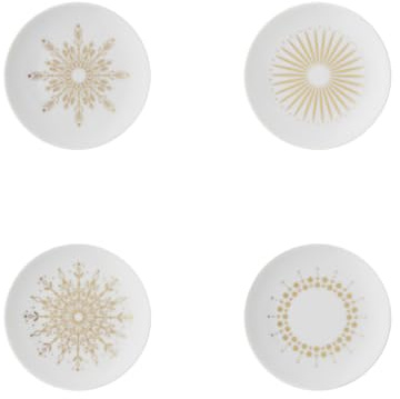 Rosenthal TAC Gropius Festive C. Stars Set 4 Teller flach 10 cm