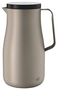 alfi STUDIO TT 1,0l, beige, Isolierkanne aus doppelwandigem Edelstahl mattiert, hält 12 Stunden warm, 24 Stunden kalt, Drehverschluss, Öffnung groß, Thermoskanne, spülmaschinenfest, BPA-frei