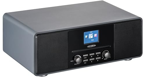 Reflexion HRA19DAB/GR Radio de Table Dab+, Dab, FM MP3, CD, Dab+, Bluetooth, AUX, FM avec télécommande, avec Haut-Parleur