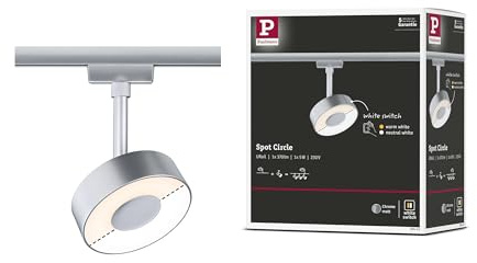Paulmann 96543 URail LED Schienenspot Circle 210lm 5W White Switch 230V Chrom matt Schienensystem