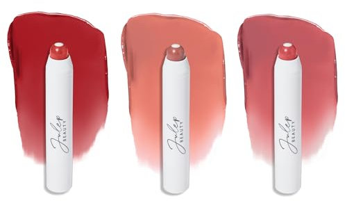 Julep It's Balm: Tinted Lip Balm + Buildable Lip Color Trio - Cherry Wood, Cashmere Nude, Dusty Orchid Shimmer - Natural Gloss Finish - Hydrating Vitamin E Core - Vegan