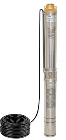 CHM GmbH® Pompa per fontana profonda 3,5 pollici, diametro 9,1 cm, pompa per fontana 750 Watt, 6500 l/h, 6,5 bar, pompa sommergibile