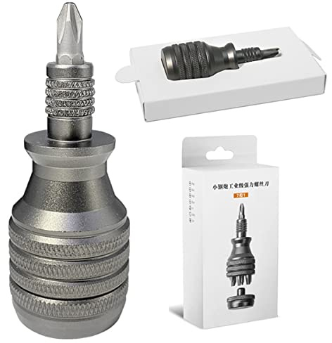Qiaohome Mini Destornillador 7 en 1, Destornillador de Titanio, Kit de Puntas de Destornillador MagnéTico Torx de 1/4 Pulgadas, Herramientas de ReparacióN del Hogar
