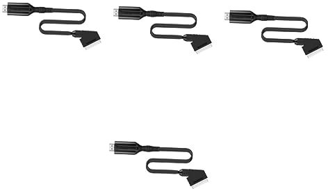 OSALADI 4pièces Scart Vers Convertisseur Audio Vidéo Adaptateur Pratique Pour Tv Et Moniteurs Compatible Ntsc Pal Installation Simple Et Portable