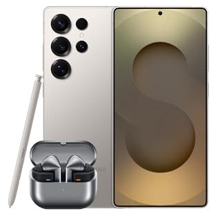 Samsung Galaxy S25 Ultra AI Smartphone, 12GB Memory, 256GB Storage, S Pen Included, Titanium Grey and Galaxy Buds3 Pro, Grey (UK Version)