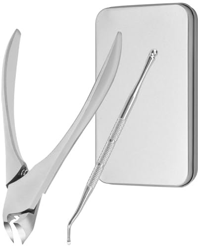 WEFHEF Cortauñas Pies, Alicates Uñas Pies con Recogedor de Uñas, Cortauñas Pies Uñas Gruesas, Alicate de Corte de Uñas Profesionales, Cortauñas Pies Profesional Para Uñas Encarnadas o Gruesas