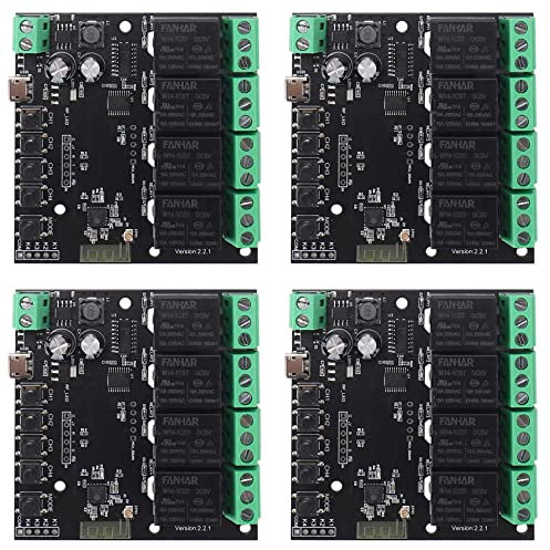 Janasiba 4 interruptores Tuya de 4 canales, módulo de conmutación WiFi, relé inalámbrico, vida inteligente, aplicación remota, tiempo inteligente para interruptor de casa inteligente