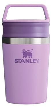 STANLEY Cafe to-Go Travel Mug 0.23L - Keeps 3 Hours Hot - 4 Hours Cold - Stainless Steel Thermal Mug - Dishwasher Safe - Easy-Carry Handle - Insulated Coffee Cup - Lilac