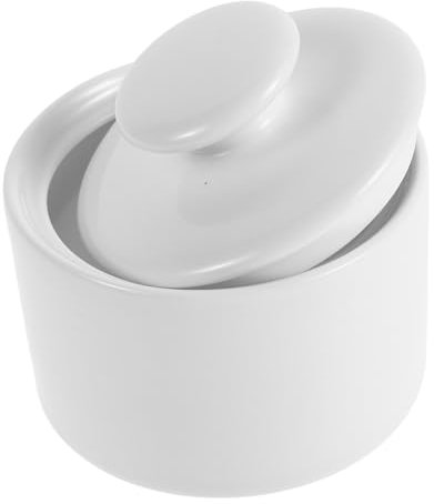 Mipcase Zuccheriera Con Coperchio in Ceramica Bianca 170 Ml Barattolo Per Zucchero Compatto Con Sigillo Per Conservazione Ottimale Cucina Bar Bar