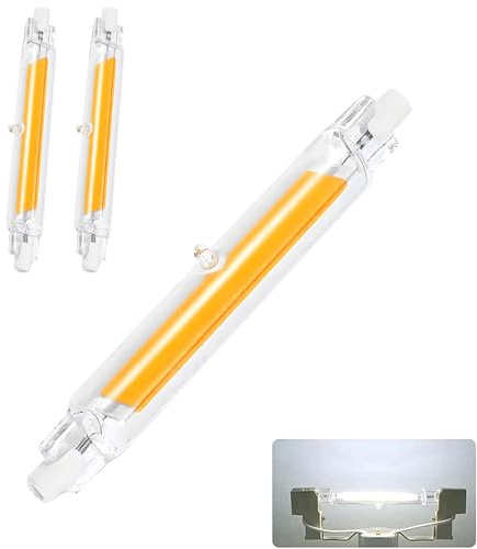 Hsientpe R7S LED 118mm Dimmbar Lampen, Kaltweiß 6000K 20W R7S 118mm Glühbirne Ersatz für 200W Halogenstäbe, 2000LM LED-Röhre für Deckenfluter, Leselampen, 360°Abstrahlwinkel, 230V, 2er Pack