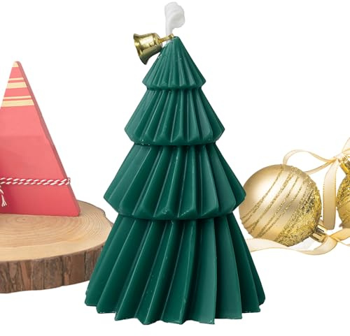 per albero di Natale, candela profumata in cera a forma di albero di Natale, piccola decorazione per la casa, centrotavola per donne, proprietari di case, sala da pranzo, studio, eventi, feste