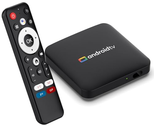 LEFFOT Android 14 TV Box, S905L3 4K Ultra HD TV Streaming Box, 2GB RAM 16GB ROM, Smart TV-Box con Control de Voz, 2.4G y 5G WiFi 4, BT 4.0, HDR10, 3D, Amlogic S905L3 Quad-Core Cortex-A53