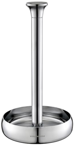 simpletome Küchenrollenhalter Stehend Einhändige Bedienung Aufgerollt Halten Gewichtete Basis (Chrom)