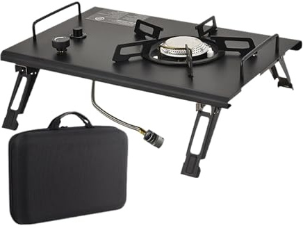 Fornello Portatile da Campeggio | Fornelli da Campeggio Portatili Bruciatore Pieghevole | Cucina Escursionismo Attrezzatura Outdoor Picnic Sosta Viaggio Grigliata Trekking