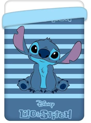 Disney Marvel Edredón Nórdico 170x260cm Cama 90cm (Lilo & Stitch Azul) | Fibra Hueca 280gr Modelos: Avengers, Lilo y Stitch, Spiderman, Barbie, Frozen, Mickey, Minnie, Hulk, Princesas, Sonic y Bluey