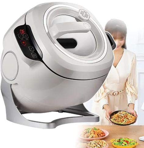 Robot de cuisson automatique pour légumes de 6 L, robot culinaire professionnel, cuiseur à riz frit à tambour, robot de cuisson paresseux pour cantine/restaurant/maison, 3 vitesses et un corps de cu