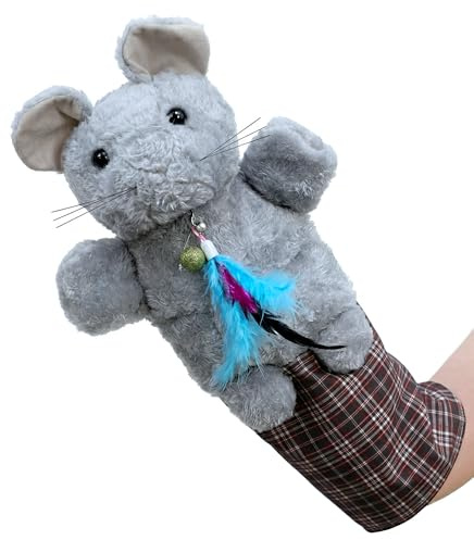 Interactive Gant de Lutte pour Chat avec Cataire et Plumes, Jouet Chat | Marionnette à Main pour Chats et Chatons, Rembourrage Épais Doux pour Jeu Sécurisé - Durable et Amusant