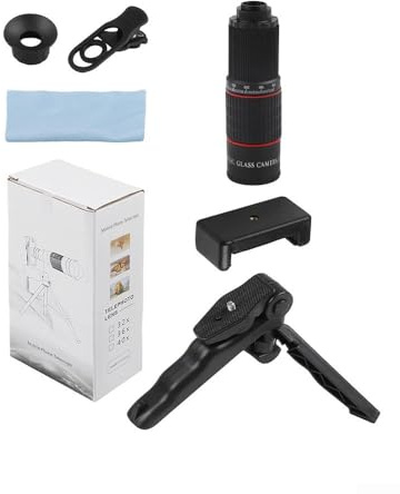 with Most Smartphones22X HD Telephoto Lens for Smartphones – Portable Zoom Lens with Included Tripod, ABS Build, Lightweight 19x9x6 cm Size, Works
